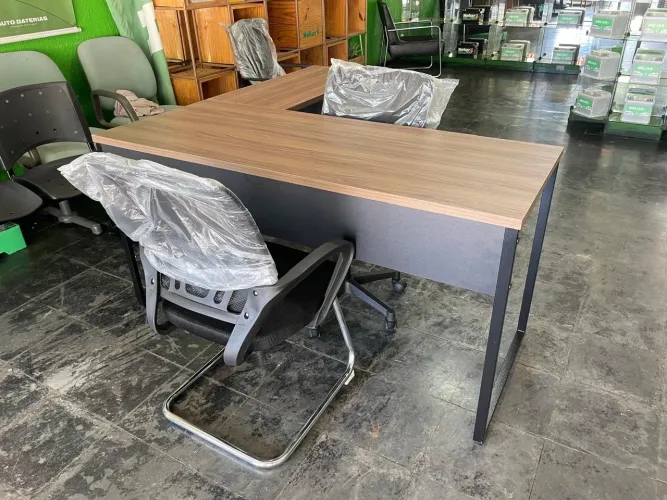 MESA DE ESCRITOP EM L 1.50x1.50 LOJA IKONOFFICE