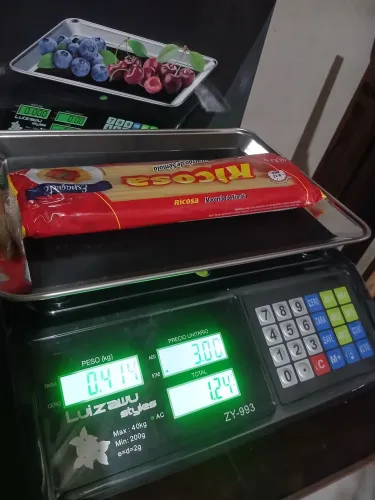 Balança eletrônica visor duplo com bateria 