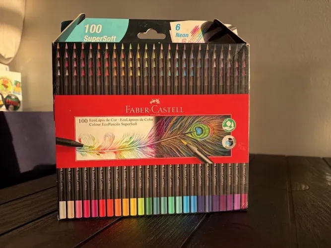 Lápis de cor Faber-Castell Ecolápis Supersoft 100 cores