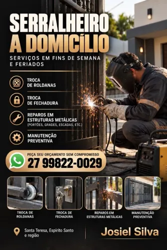Serviço de serralheria a domicílio. Serralheiro móvel
