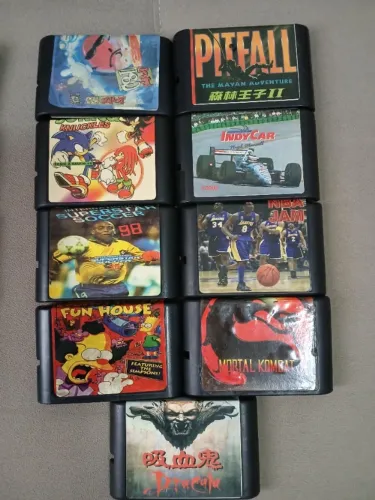 Lote de cartuchos de mega drive