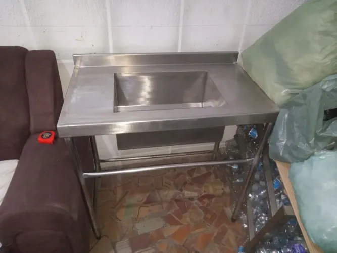 Pia inox 1m,:60 inox 304