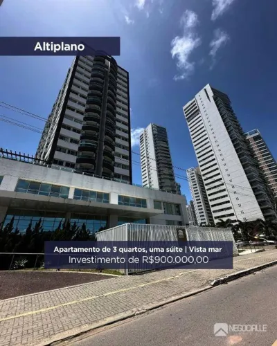 Apartamento com 3 dormitórios à venda, 85 m² por R$ 910.000,00 - Altiplano Cabo Branco - J