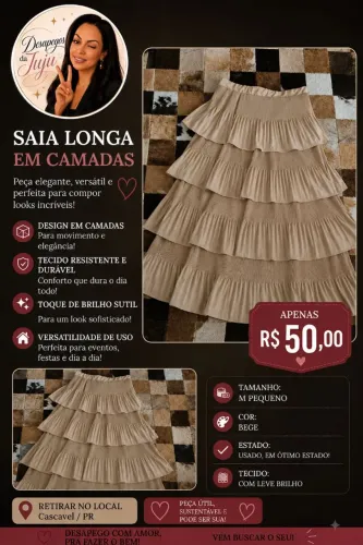 Saia plissada
