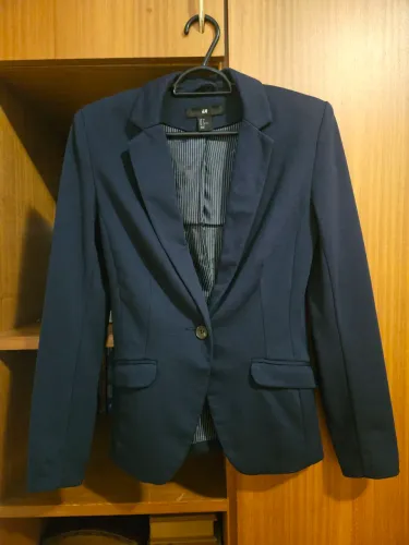 Blazer H&M Azul Marinho Feminino PP/36