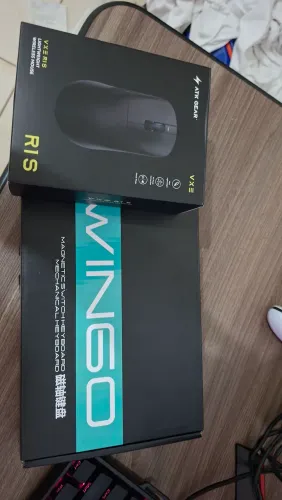 teclado magnético AULA WIN 60HE + mouse sem fio ATK r1 se 