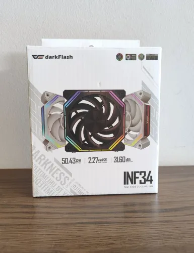 " Kit 3 Fans Aigo infinity 34 Argb " ( Novas )