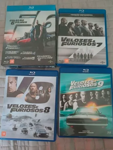 Coleção filmes Velozes e Furiosos blu-ray