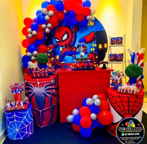 Decoração de festa herois