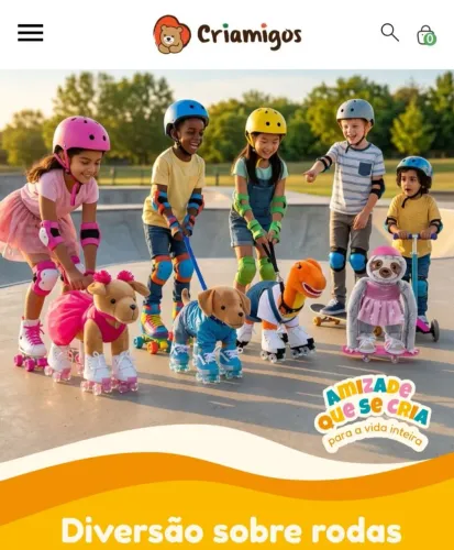 Cachorro Criamigos com Patins
