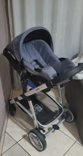 Carrinho com bebê Conforto - Epic - Lite TS Duo - Cinza - Infanti