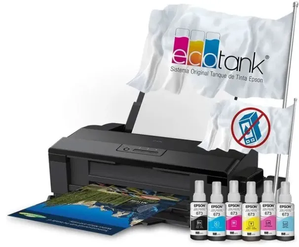 A Epson EcoTank L800 é uma impressora fotográfica de 6 cores com sistema de tanque de tint