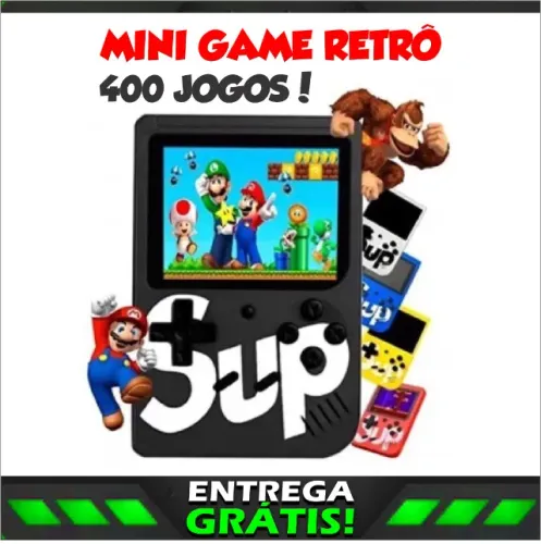 Mini Game Retrô Portátil Nintendo 400 Jogos Antigos Anos 80