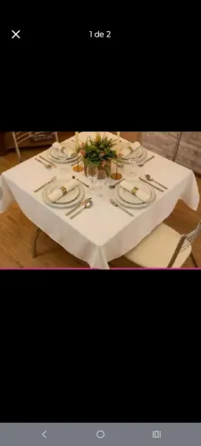 Kit 10 toalhas de mesa de tecido cor palha