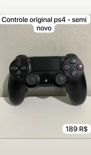 Controle ps4 semi novo - preto