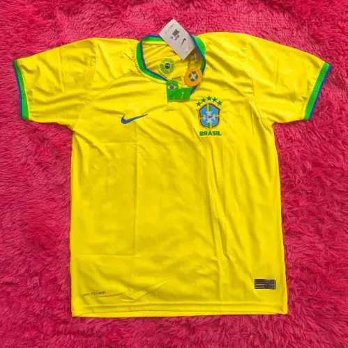 Camisa do Brasil Amarela Seleção Brasileira Linha Premium Torcedor Masculino