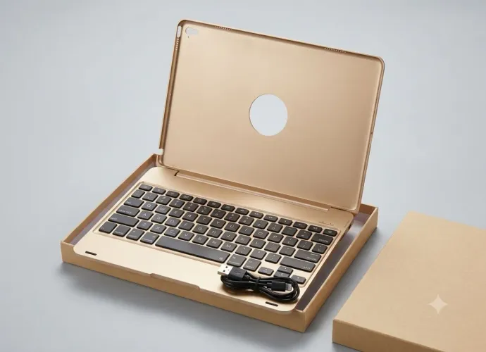 Capa Rígida para IPAD 9.7 (Air 1/2, pro ipad 5/6) c/ teclado Bluetooth F19 Zerada na Caixa