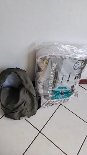 Doacao de travesseiro e mochila