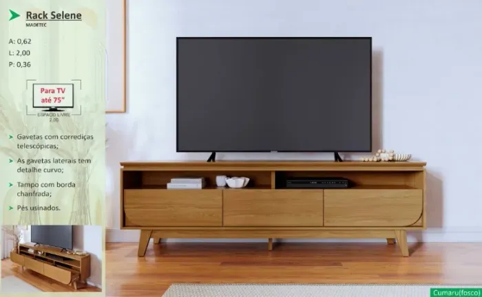 Rack para TV até 60 polegadas 