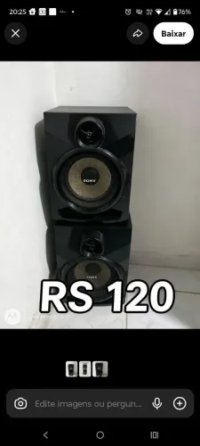 Vendo duas caixas de som Sony