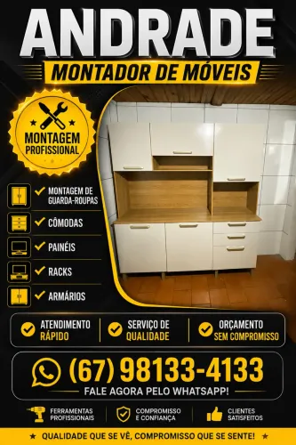 ? MONTAGEM PROFISSIONAL DE MÓVEIS COM QUALIDADE E AGILIDADE! ?