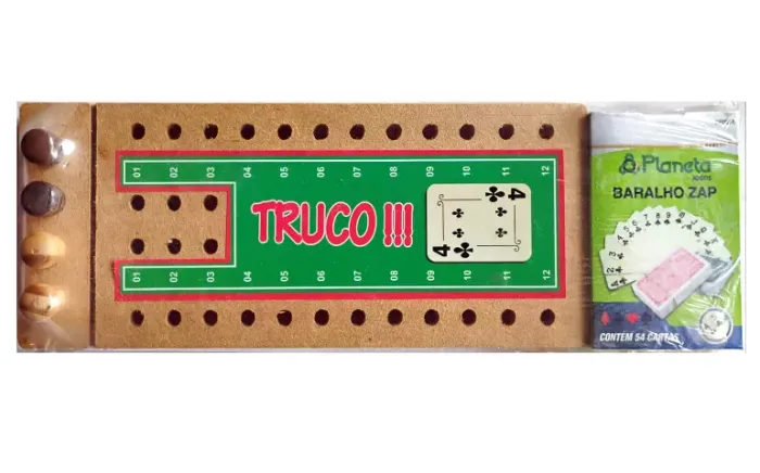 Jogo Kit Truco com Marcador de Pontos e Baralho de Cartas