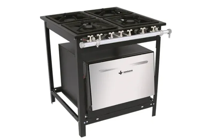 Fogão 4 Bocas Baixa Pressão Industrial Venâncio com Forno 60L 