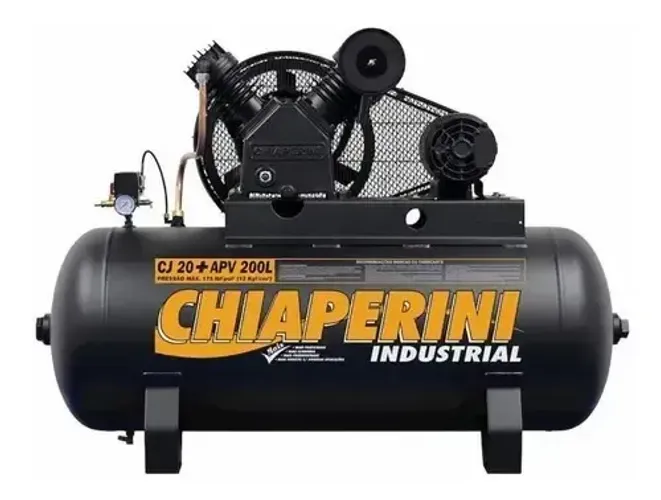 COMPRESSOR CHIAPERINI 5 CV - 200 LITROS - TRIFÁSICO