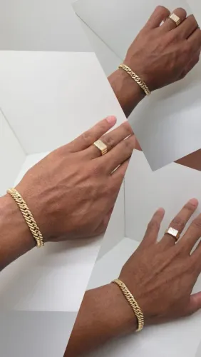 VARIEDADE DE PULSEIRAS MASCULINAS EM OURO 18K NOVAS DE FÁBRICA COM PREÇO DE REVENDA!