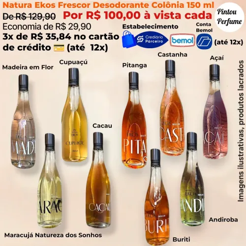 Ekos Frescor Natura 150 ml e 75 ml em Promoção