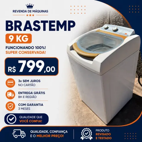 Lavadora Brastemp 9kg Funcionando 100% Revisada com Garantia e Entrega Grátis