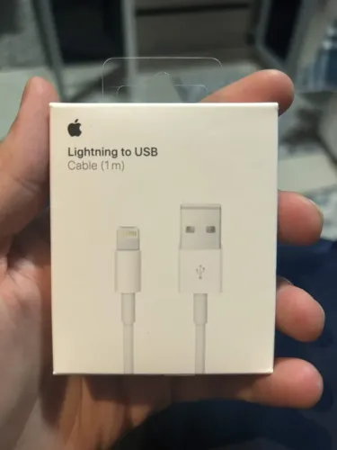 Cabo iPhone Lightning para USB (1m) Original Apple Novo