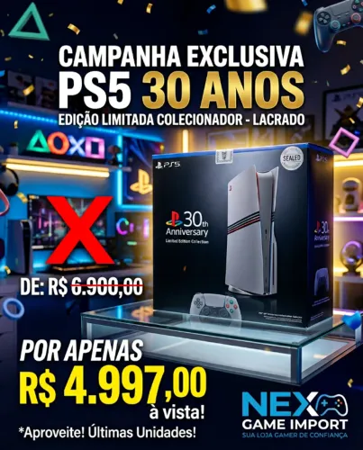 PS5 EDIÇÃO 30 ANOS LACRADO