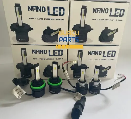 Par de Lâmpadas Automotivas carro farois/milha NANO LED 40w 7200 lumens CADA 6000K 12v