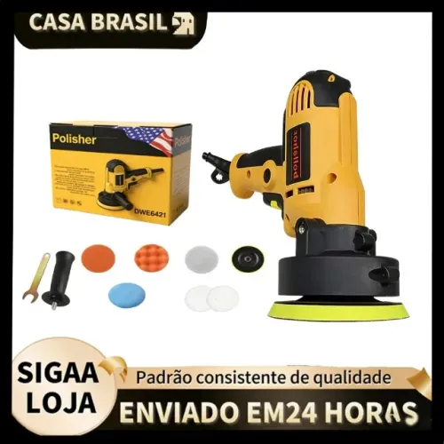 Achadinho da Shopee! Máquina de Polimento Elétrica Profissional - Kit Completo para Carros