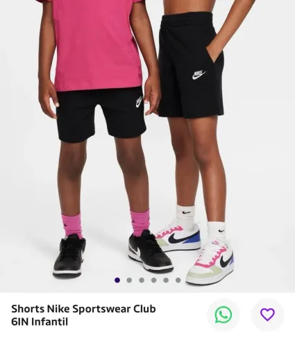 Short Nike Soortswear club Infantil 10 a 12 Unissex