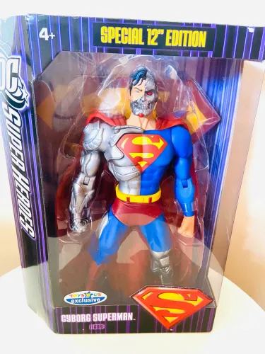 Boneco EXCLUSIVAMENTE RARO NOVO Superman Cyborg 30cm - DC - Action Figure - Super Herói