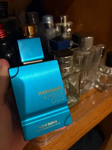 Perfume árabe al haramain amber oud aqua Dubai