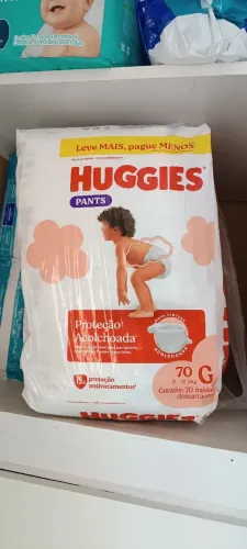 Fralda descartável Pants Huggies G com 70 unidades