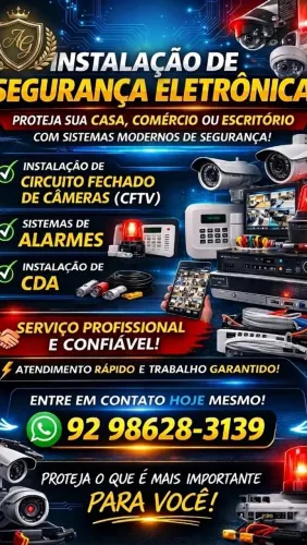 Instalação de câmera, controle de acesso , alarma