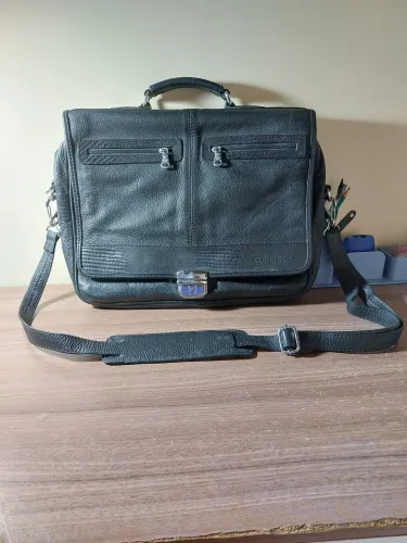 Bolsa executiva masculina couro fino