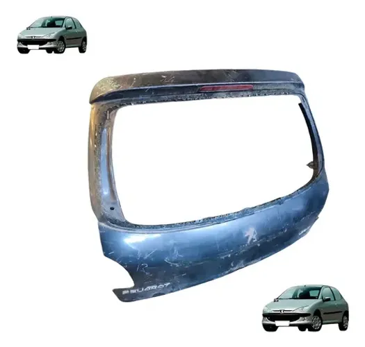 Tampa Traseira Porta Malas Peugeot 206 2001 A 2008 Preto