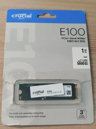 SSD Nvme Crucial 1TB Gen4 E100