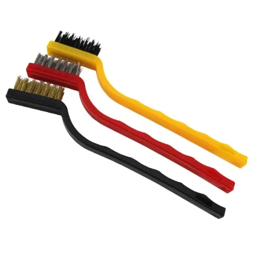 Kit Mini Escova Multiuso - Escova de Nylon, Aço, Latão