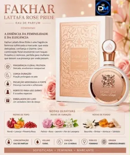 Perfume Lataffa Fakhar Rose 100Ml Linha Premium