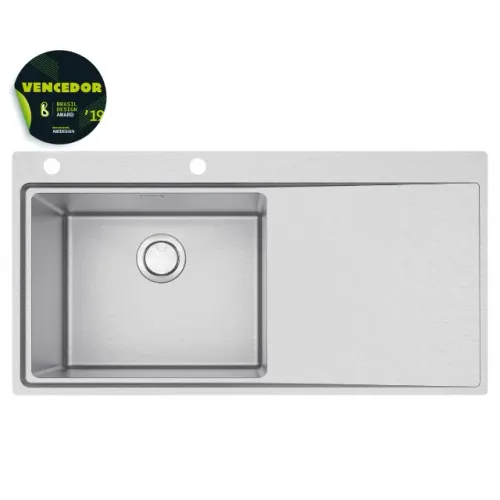 Cuba de Sobrepor Tramontina Design Collection Smooth Aço Inox