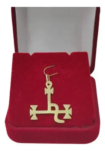 Pingente selo sigilo de Lilit em ouro 18k