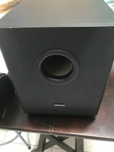 SUBWOOFER ATIVO DENON, RECEIVER PIONEER, CAIXAS AIWA (LEIA ANUNCIO)