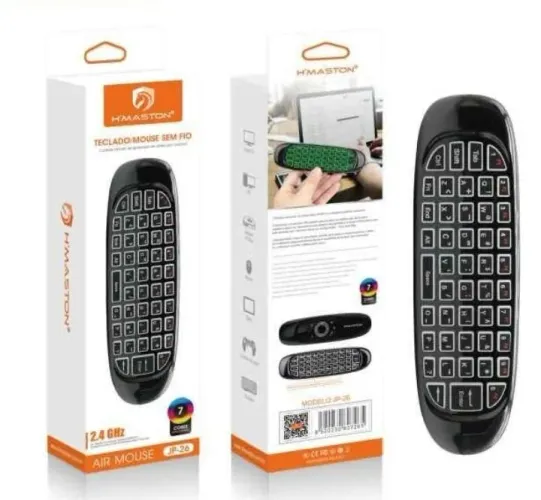 Air mouse teclado de mão sem fio TV pc notebook 