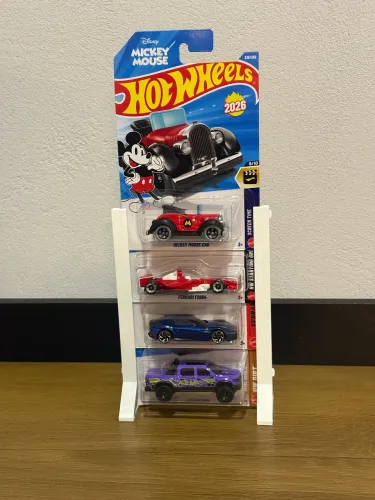 Suporte Expositor Hot Wheels 4 Miniaturas 1:64